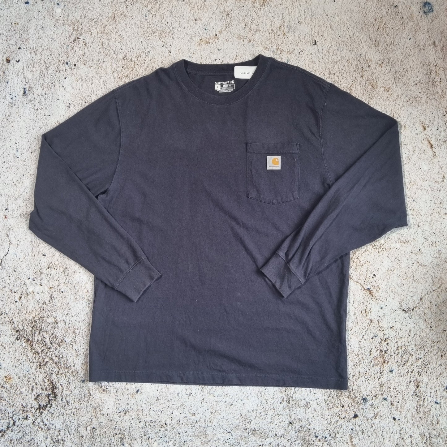 CARHARTT POCKET T-SHIRT LONG SLEEVE LOOSE FIT - Blue - Size L