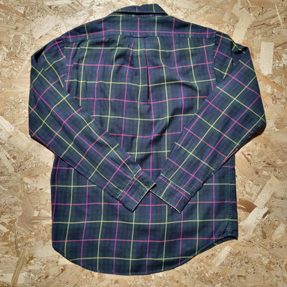 Ralph Lauren Oxford Shirt Check Tartan-  Size M - Red Green