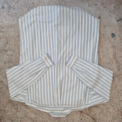 Ralph Lauren OXFORD SHIRT BLAKE 100% COTTON STRIPE - White - Size L