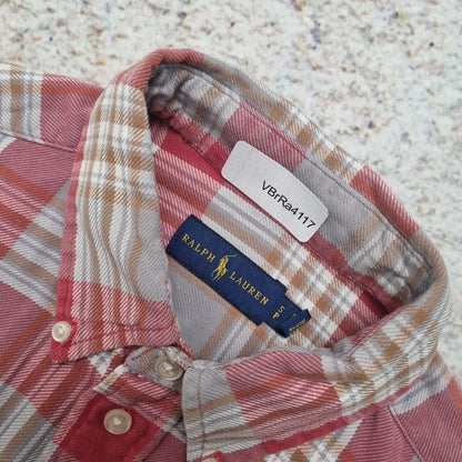 Ralph Lauren OXFROD SHIRT FLANNEL CHECK  - Red - Size S