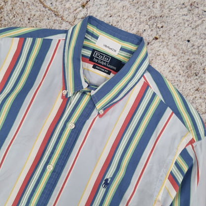 Polo Ralph Lauren OXFORD SHIRT CUSTOM FIT STRIPE - Blue - Size M