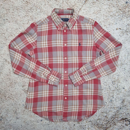 Ralph Lauren OXFROD SHIRT FLANNEL CHECK  - Red - Size S