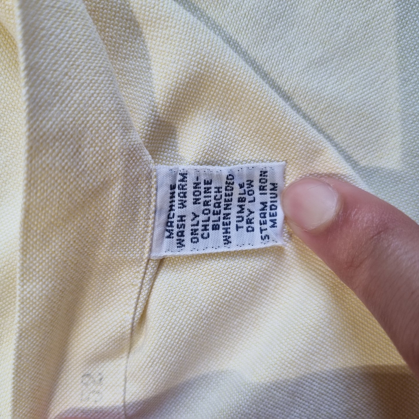 RALPH LAUREN OXFORD SHIRT YARMOUTH PLAIN - Yellow - Size 16.5 32/33