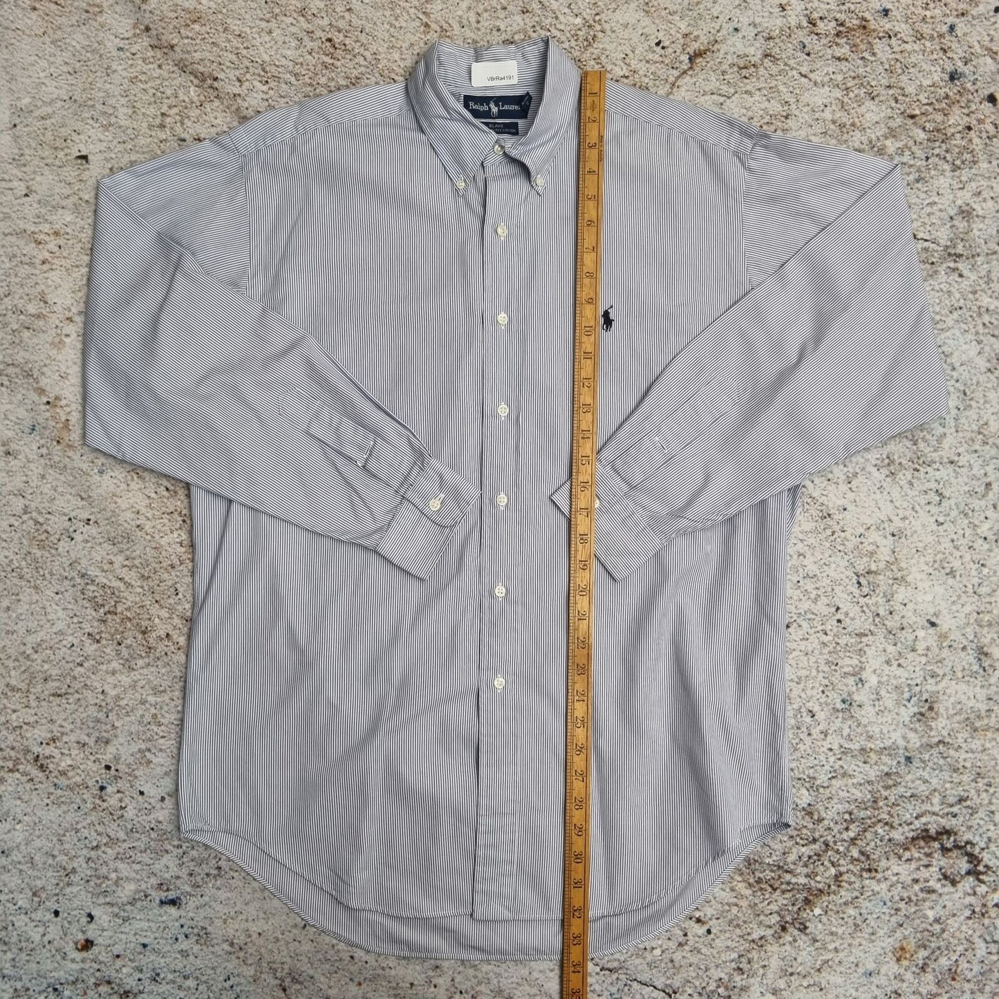 Ralph Lauren OXFORD SHIRT BLAKE TWO PLY STRIPE  - Blue - Size M