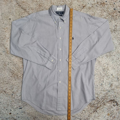 Ralph Lauren OXFORD SHIRT BLAKE TWO PLY STRIPE  - Blue - Size M