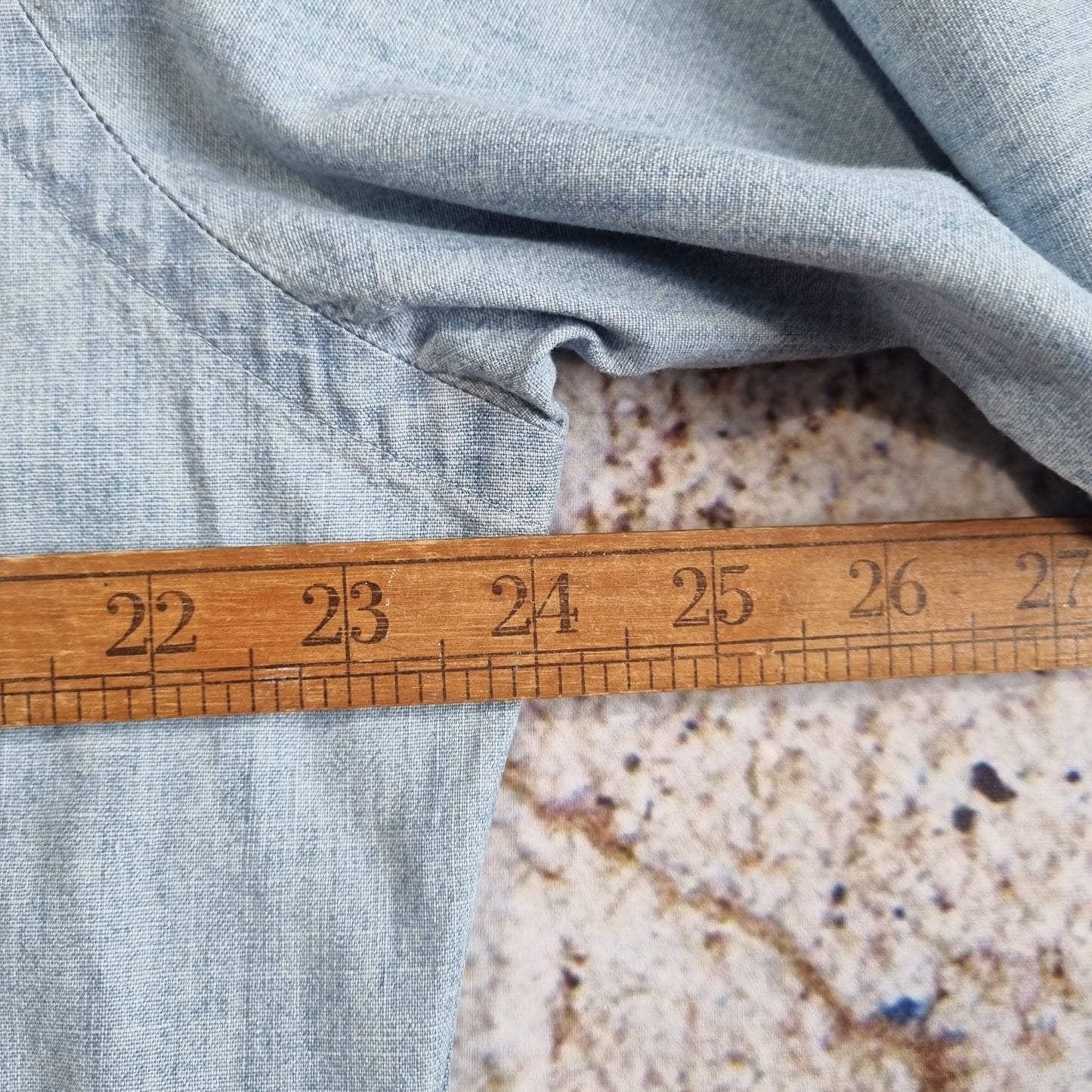 RALPH LAUREN OXFORD SHIRT SLIM FIT DENIM STYLE - Blue - Size XL