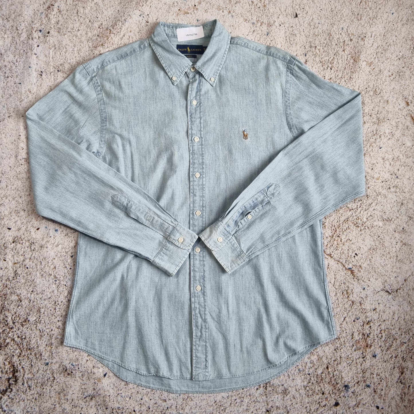 RALPH LAUREN OXFORD SHIRT SLIM FIT DENIM STYLE - Blue - Size XL