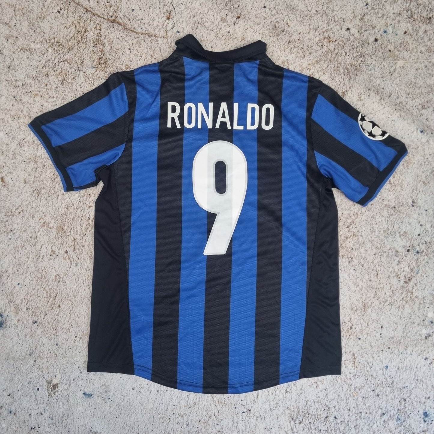 Nike INTER MILAN JERSEY 1998/99 HOME SHIRT RONALDO #9 - Blue - Size M