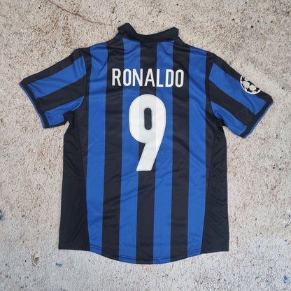 Nike INTER MILAN JERSEY 1998/99 HOME SHIRT RONALDO #9 - Blue - Size M