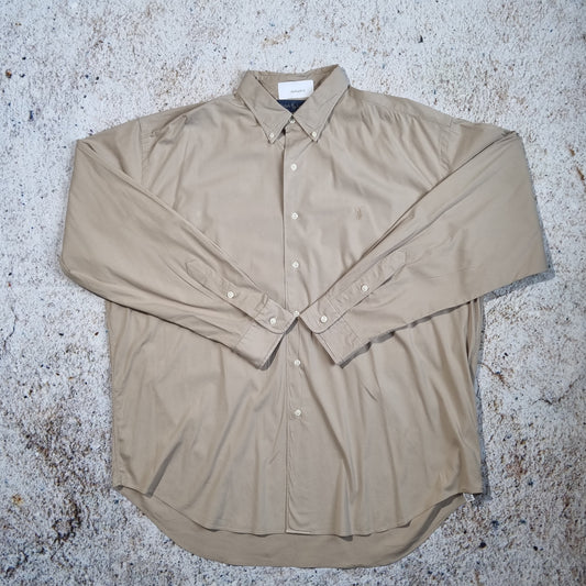 RALPH LAUREN OXFORD SHIRT MARLOWE PLAIN  - Brown - Size XL