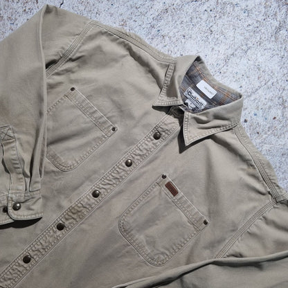 Carhartt OVER SHIRT HEAVYWEIGHT DISTRESSED - Brown - Size L