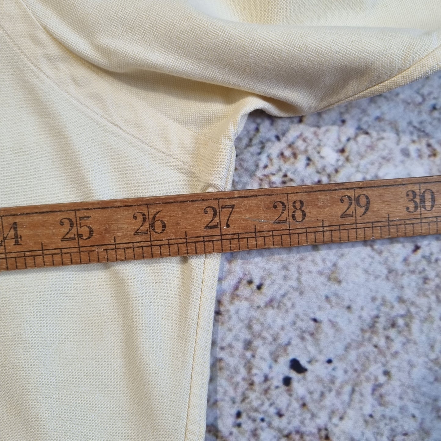 RALPH LAUREN OXFORD SHIRT YARMOUTH PLAIN - Yellow - Size 16.5 32/33