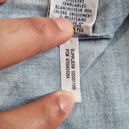 RALPH LAUREN OXFORD SHIRT SLIM FIT DENIM STYLE - Blue - Size XL