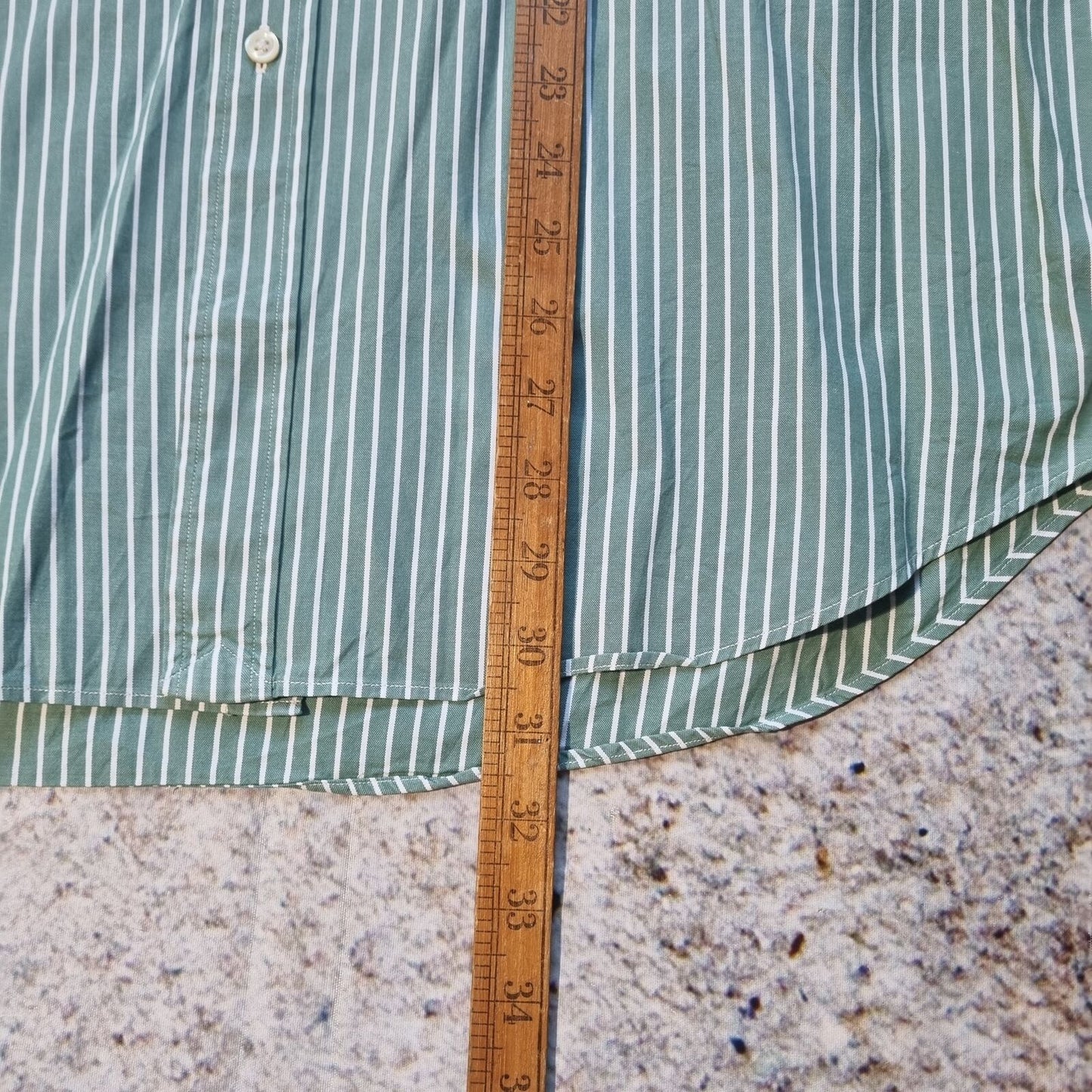 Ralph Lauren OXFORD SHIRT CLASSIC FIT STRIPE - Green - Size 17 34 35