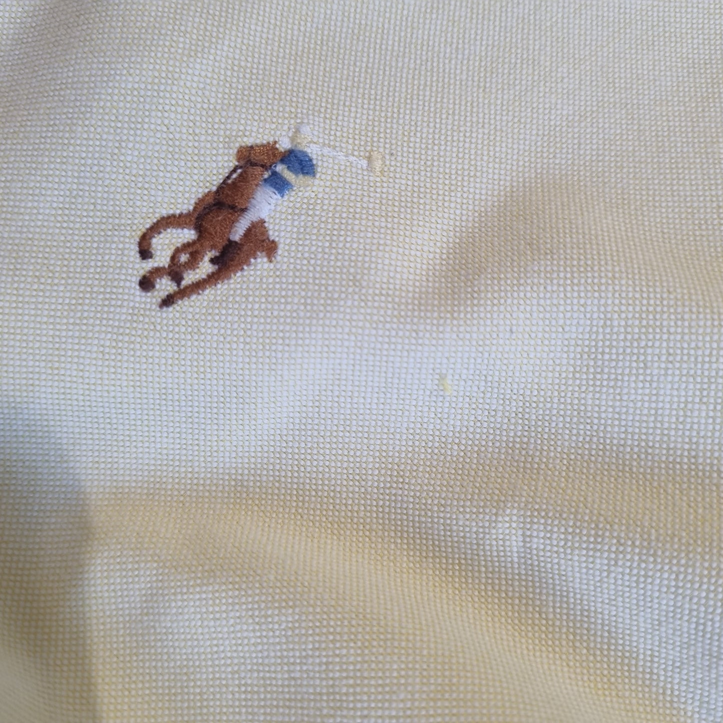 RALPH LAUREN OXFORD SHIRT YARMOUTH PLAIN - Yellow - Size 16.5 32/33