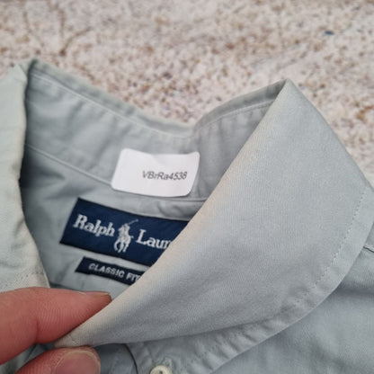 Ralph Lauren OXFORD SHIRT CLASSIC FIT PLAIN - Grey - Size M