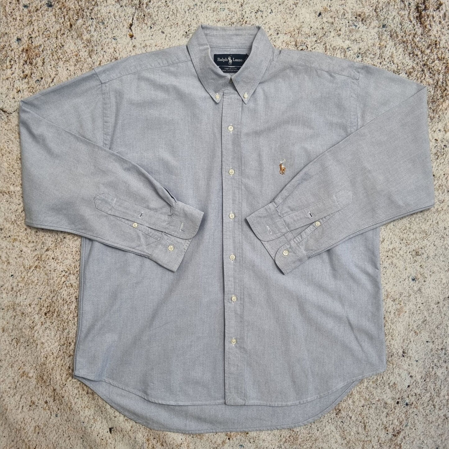 Ralph Lauren OXFORD SHIRT YARMOUTH PLAIN - Blue - Size 16.5 35