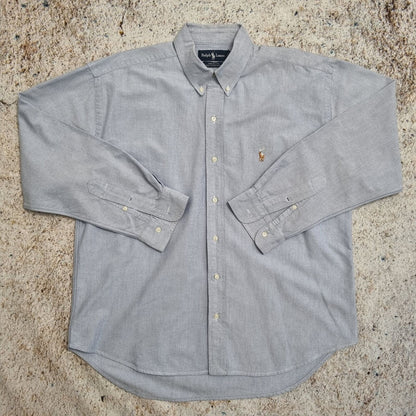 Ralph Lauren OXFORD SHIRT YARMOUTH PLAIN - Blue - Size 16.5 35